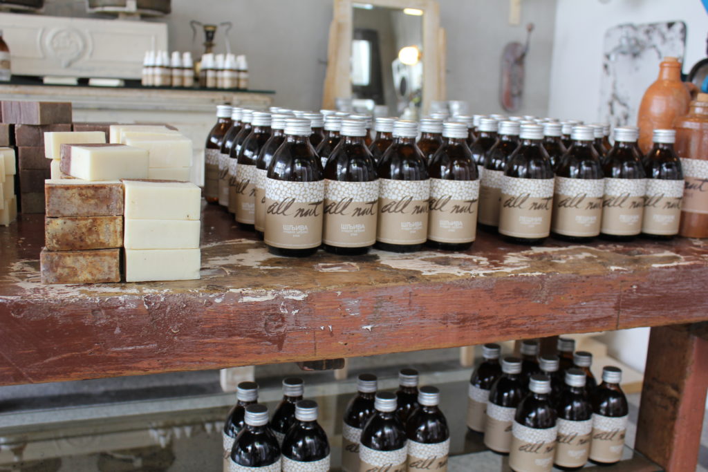 Interior detail with products